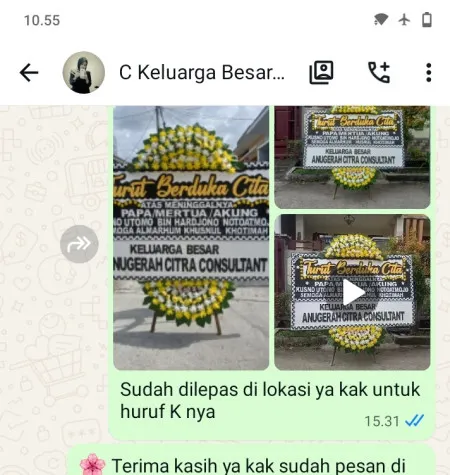 Pengiriman Papan Bunga Duka Vihara Dharma Bhakti