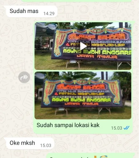 Pengiriman Papan Bunga Vihara Dharma Bhakti